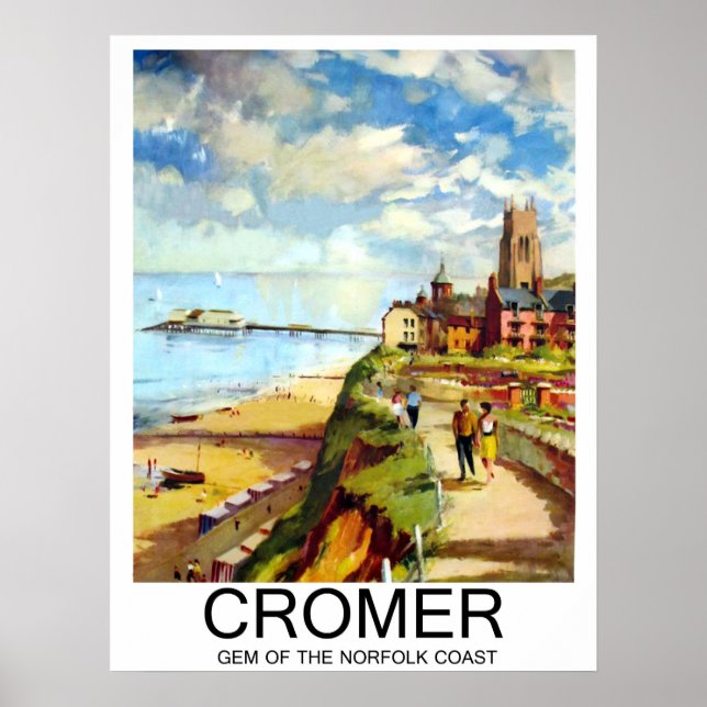 Cromer, Gem of Norfolk coast, England, travel Poster (Front)