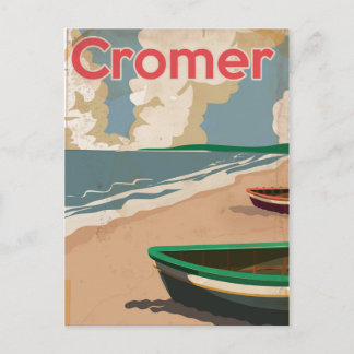 Cromer Vintage locomotive Travel Poster Postcard