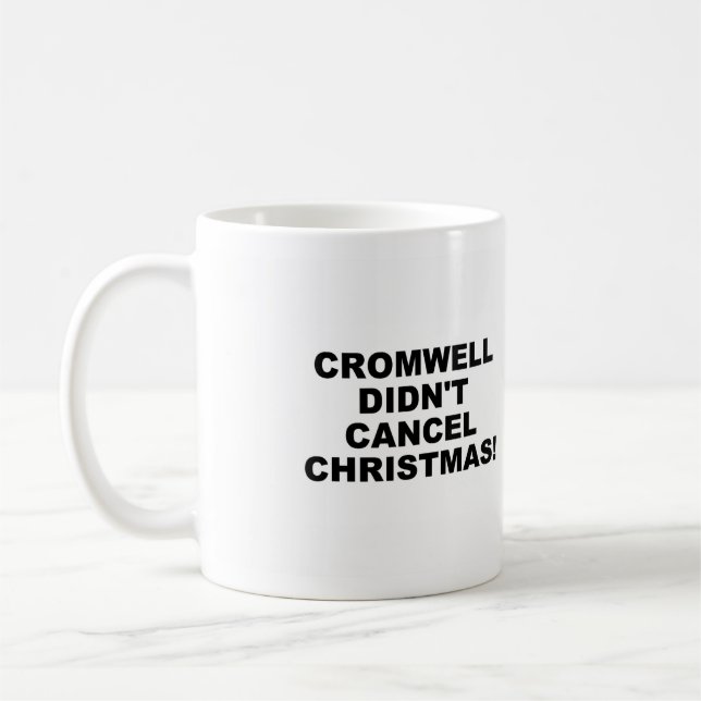 Cromwell and Christmas Mug (Left)