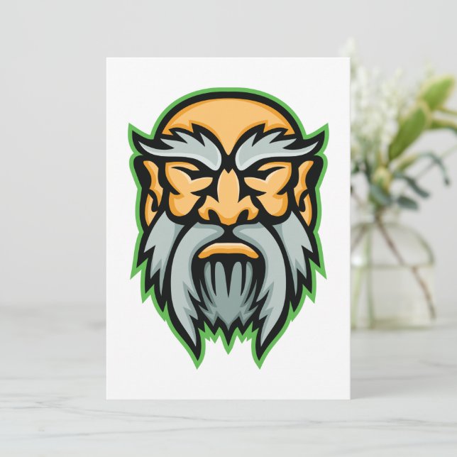 Cronos Greek God Grey Beard Invitation (Standing Front)