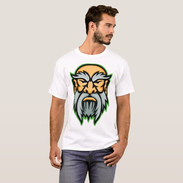 Cronos Greek God Grey Beard T-Shirt (Front Full)