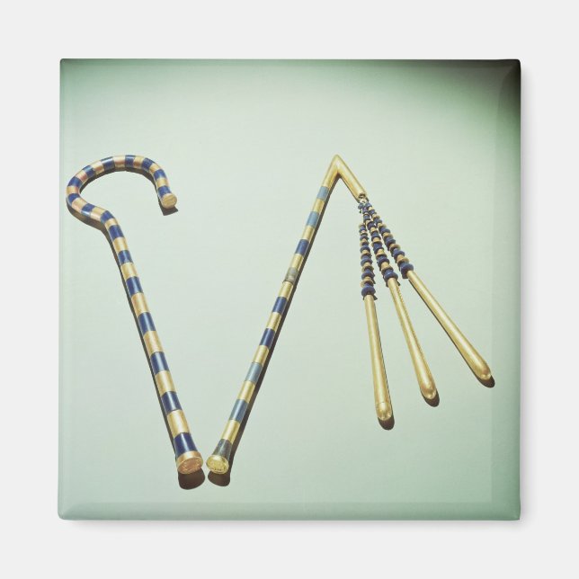 Crook and flail, from the Tomb of Tutankhamun Magnet (Front)