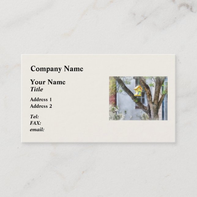 Crooked Bird House Business Card (Front)