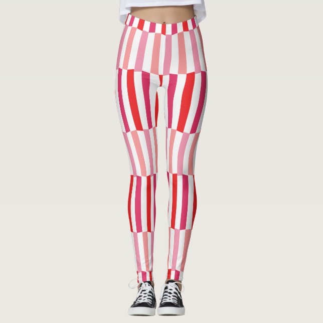 Crooked Candy Canes  Leggings (Front)