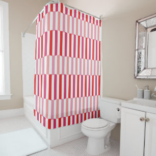 Crooked Candy Canes Shower Curtain