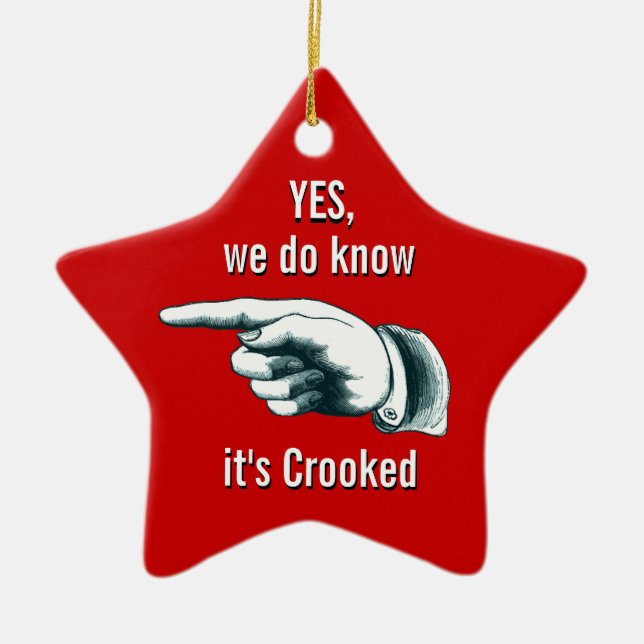 Crooked Christmas Tree Gift Ornament (Front)