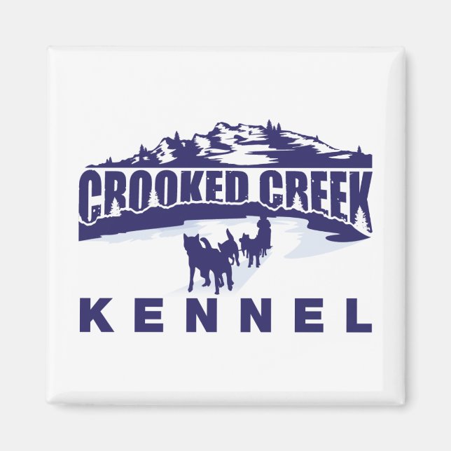 Crooked Creek Kennel Fridge Magnet (Front)