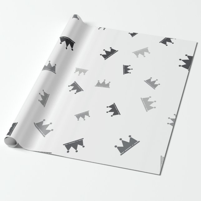 Crooked Crowns | Luxurious Weddings Wrapping Paper (Unrolled)