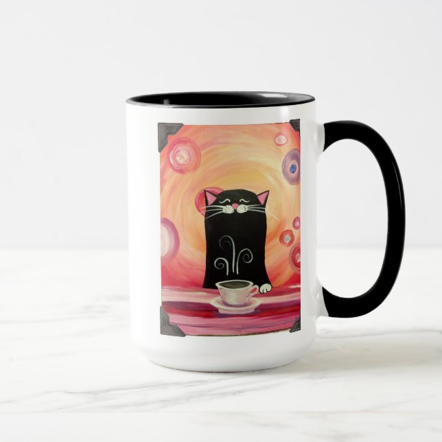 Crooked Door Studio Cocoa Kitty Mug (Right)