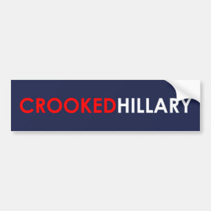 Crooked Hillary Bumper Sticker (Blue)