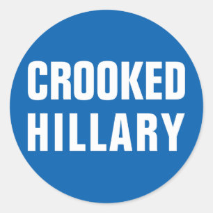 Crooked Hillary Clinton Classic Round Sticker