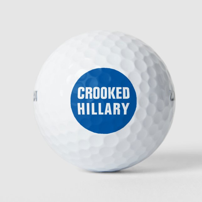 Crooked Hillary Elections 2016 Golf Balls (Front)