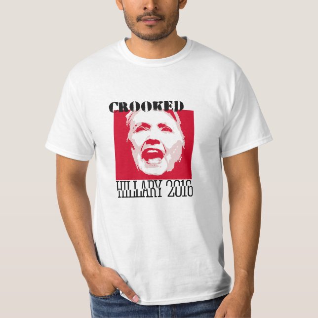 CROOKED HILLIARY - - - Anti-Hillary - T-Shirt (Front)