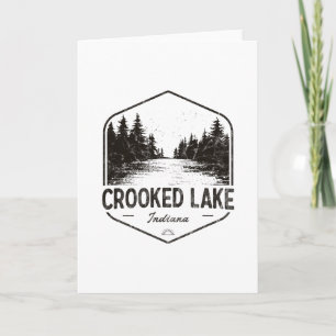 Crooked Lake Indiana Outdoors Vintage 2 Card