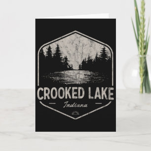 Crooked Lake Indiana Outdoors Vintage Card