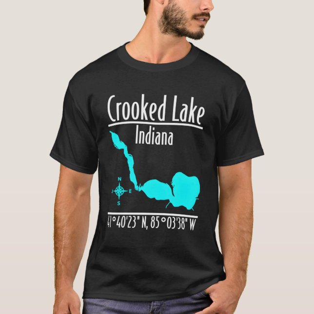 Crooked Lake Indiana T-Shirt (Front)
