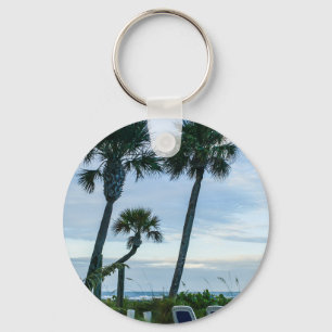 Crooked Palm Trees Key Ring
