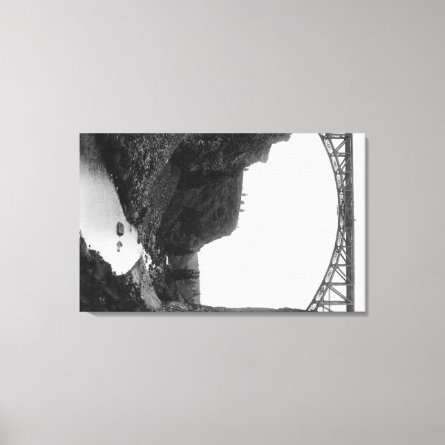 Crooked River Bridge in Central Oregon Photograp Canvas Print (Front)