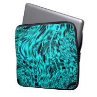 Crooked squares mirrored in cyan image Image