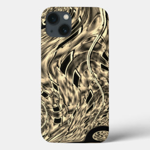 Crooked with a dark beige tone, mirror iPhone 13 case