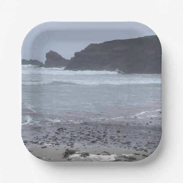 crooklets beach paper plate (Front)