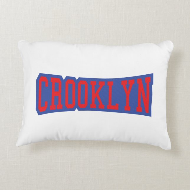 CROOKLYN, NYC DECORATIVE CUSHION (Back)