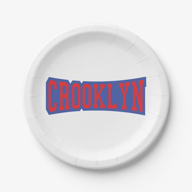 CROOKLYN, NYC PAPER PLATE (Front)