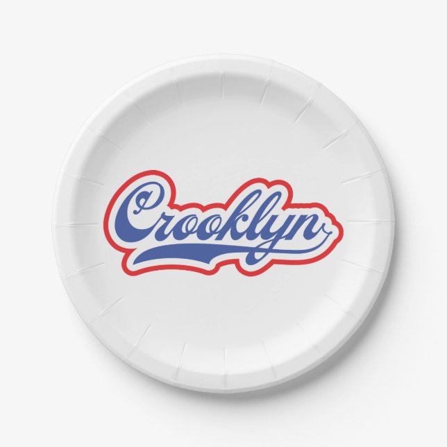 Crooklyn, NYC Paper Plate (Front)