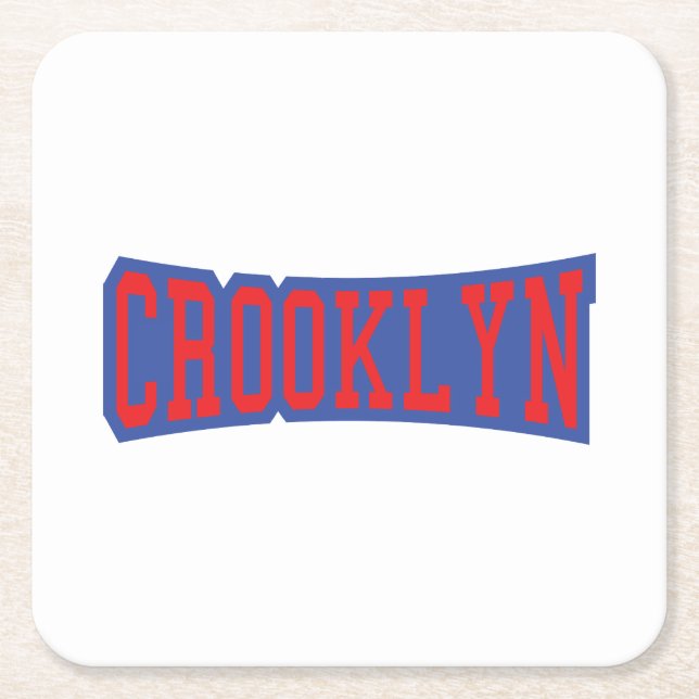 CROOKLYN, NYC SQUARE PAPER COASTER (Front)