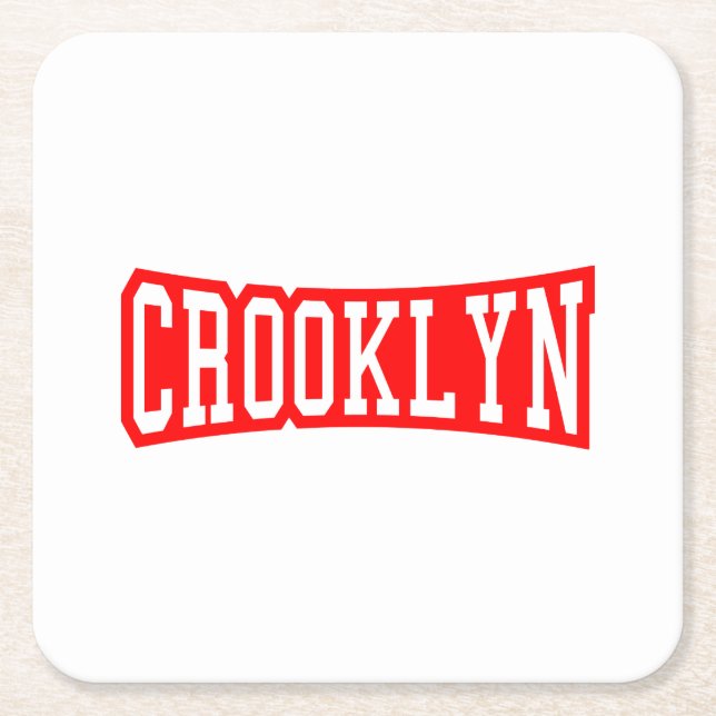 CROOKLYN, NYC SQUARE PAPER COASTER (Front)