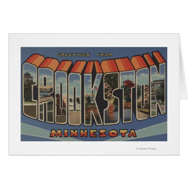 Crookston, Minnesota - Large Letter Scenes (Front Horizontal)