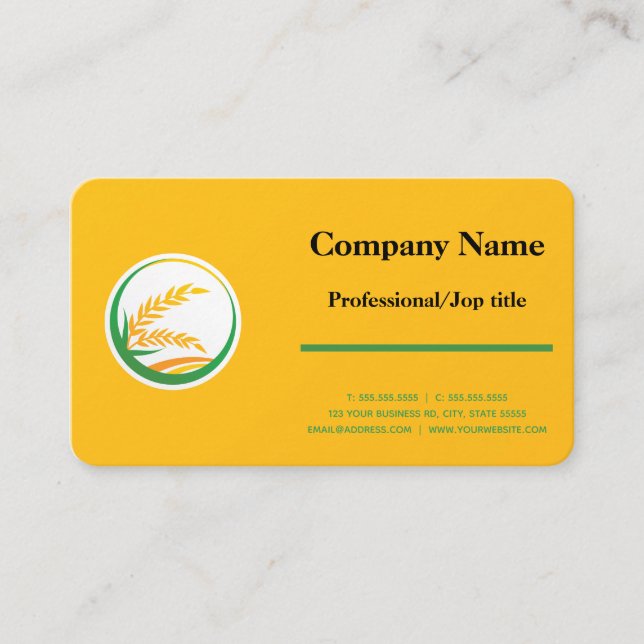 Crop agriculture Business Card (Front)