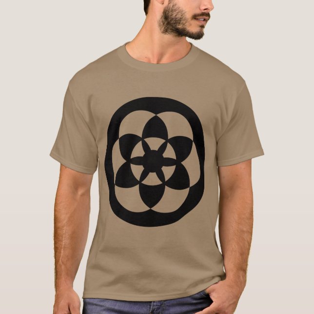 Crop Circle 01 - Black T-Shirt (Front)