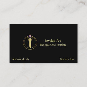 Crop Circle Art - Gold Amethyst Logo Business Card