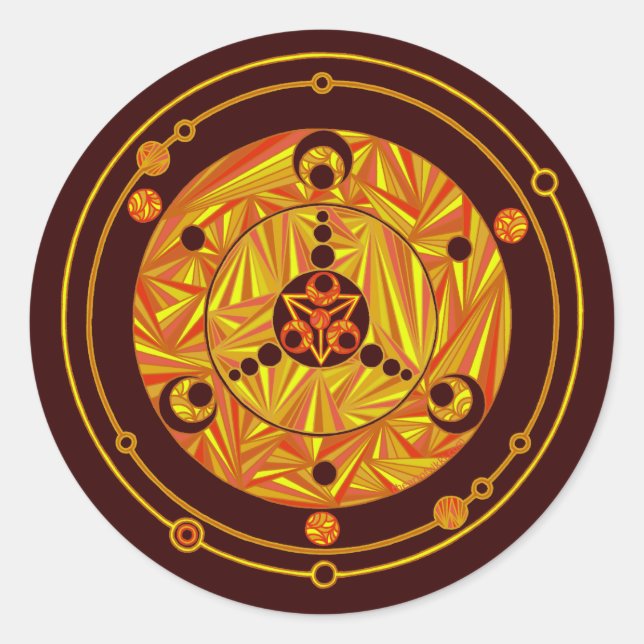 Crop Circle Art Sticker in Fall Colours (Front)