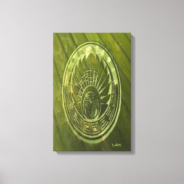 CROP CIRCLE CANVAS DMT SPIRITUAL GRAFFITI PRINT (Front)