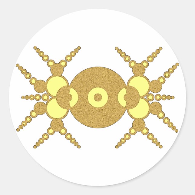 crop circle classic round sticker (Front)