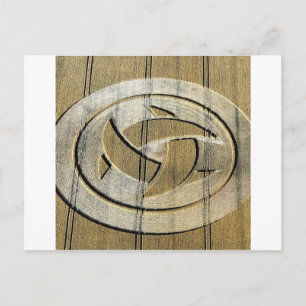 Crop Circle Crescent Moons Wiltshire Postcard