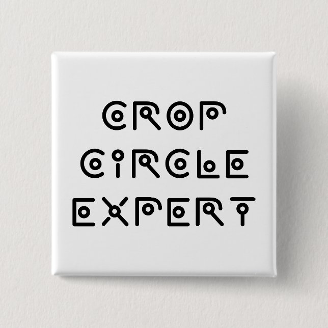 Crop Circle Expert 15 Cm Square Badge (Front)