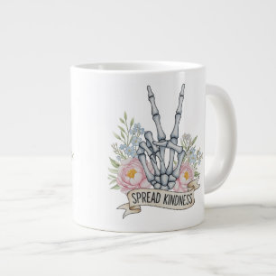 Crop Circle Flower – Geometric Cosmic Art Large Coffee Mug