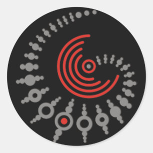 crop circle I   black Classic Round Sticker