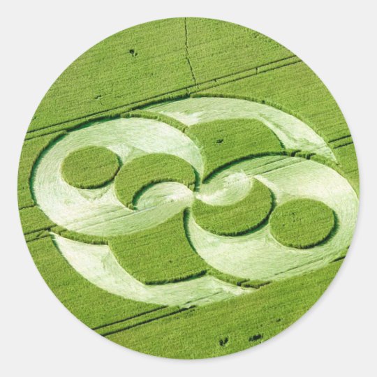 Crop Circle Julia Set Liddington Castle 1996 Classic Round Sticker