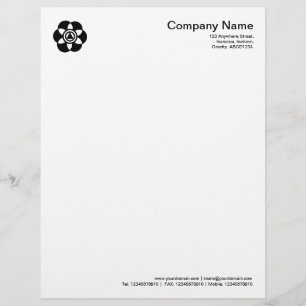 Crop Circle Symbol 02 - Black Personalized Letterhead