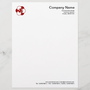 Crop Circle Symbol 04 - Ruby Red Personalised Letterhead
