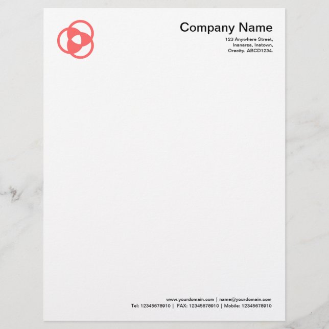 Crop Circle Symbol 05 - Tropical Pink Letterhead (Front)