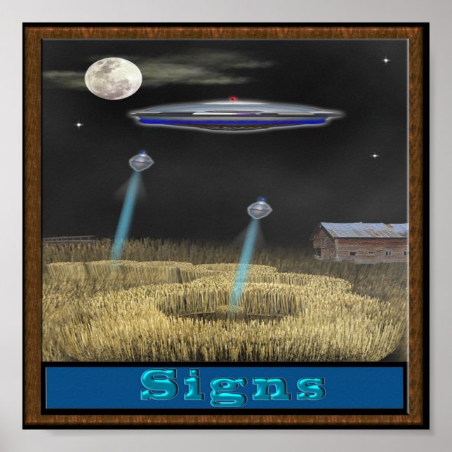 Crop circle ufo poster (Front)