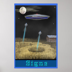 Crop Circle UFO Poster