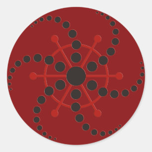 crop circle VII dark red Classic Round Sticker
