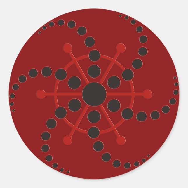 crop circle VII | dark red Classic Round Sticker (Front)