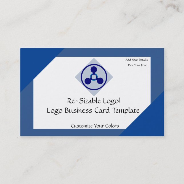 Crop Circles Blue Circles Logo Business Card (Front)